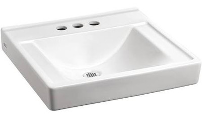 American Standard A9024904EC020  DECORUM WALL-HUNG LAV 4" CTR L/OF WHT WHITE