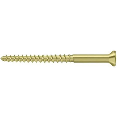 Deltana SCWB1225U3.BG DEL SCWB1225 US3 100 / BAG WOOD SCREW #12 X 2.5 IN BRASS