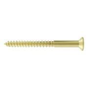 Deltana SCWB1225U3 SCWB1225 2-1/2" #12 Solid Brass Wood Screw, Polished Brass