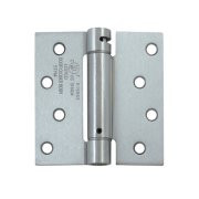 Deltana DSH44U4  Single Action 4 Inch x 4 Inch Steel Spring Hinge with Square Corners Satin Brass