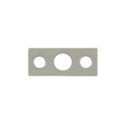 Deltana SP7FBR3 SP7FBR 1-1/2" x 5/8" Strike Plate for 7" Flush Bolt, Polished Brass
