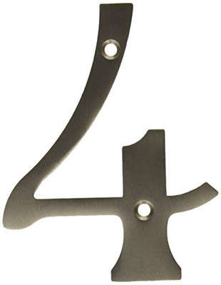 Deltana RN4-4U15  Solid Brass 4-Inch House Number 4 Board by Top Notch Distributors, Inc. (Home Improvement)