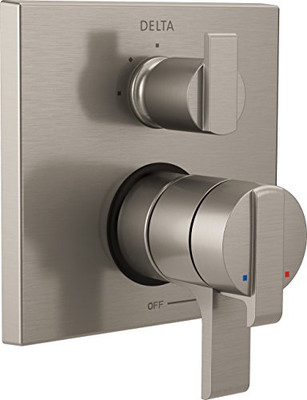 Delta T27867-SS Faucet Ara Angular Modern Monitor 17 Series Valve Trim with 3-Setting Integrated Diverter, Stainless