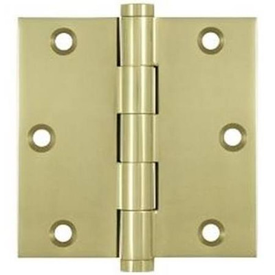 Deltana DSB353-UNL-R DEL US3-UNL RES 3.5 X 3.5 IN SQUARE HINGE BRASS