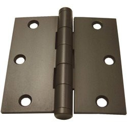 Emtek 92013US10B 92013 3.5" x 3.5" Square Corner Plain Bearing Mortise Hinge - Pair, Oil Rubbed Bronze
