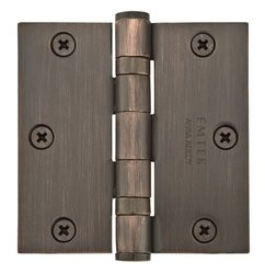 Emtek 94013US10B 94013 3-1/2" x 3-1/2" Plated Steel Heavy Duty Square Corner Ball Bearing H, Oil Rubbed Bronze