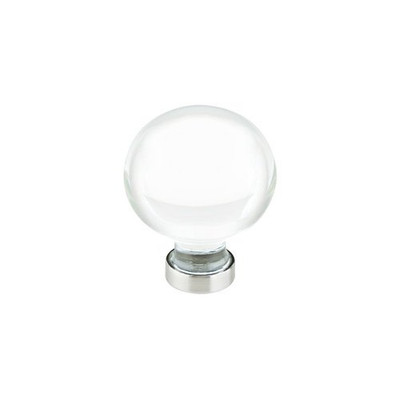 Emtek 86395US15  Crystal 1 1/4" Bristol Cabinet Knob - Satin Nickel