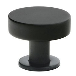 Emtek 86322US19 Cadet Round Knob Finish: Black, Size: 1.13" H x 1.13" W x 1.25" D