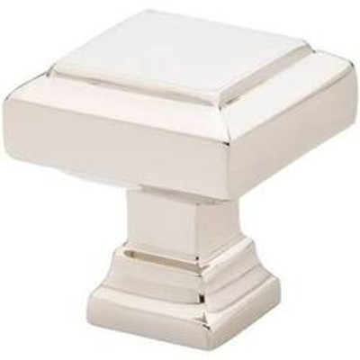 Emtek 86296US14 EMT 86296 US14 GEOMETRIC SQUARE 1.375 IN CAB KNOB