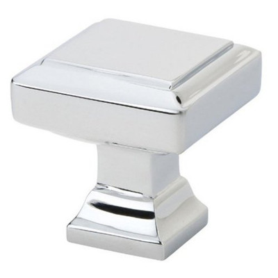 Emtek 86295US14 86295 Geometric 1-1/4 Inch Square Cabinet Knob from the American Designer, Polished Nickel