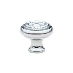 Emtek 86113US26 Rope Round Knob Finish: Bright Chrome, Size: 1.25" H x 1.25" W x 1.25" D
