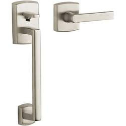 Baldwin 85386056ACLH 85386.ACLH Soho Sectional Entry Left Handed Handle Set Kit with Interior, Lifetime Satin Nickel