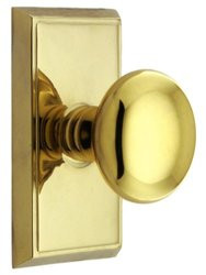 Emtek 8521PUS3 Providence Door Set With Round Brass Knobs Double Dummy In Polished Brass. Doorsets.