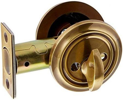 Emtek 8455US7 Solid Brass Single Cylinder Low Profile Deadbolt Antique Brass With 2 3/8 Backset. Mortise Lock Parts.