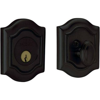 Baldwin 8237190 8237 Bethpage Single Cylinder Deadbolt, Satin Black
