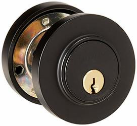 Baldwin 8244190 8244 Contemporary Style Deadbolt for 2-1/8" Door Prep, Satin Black