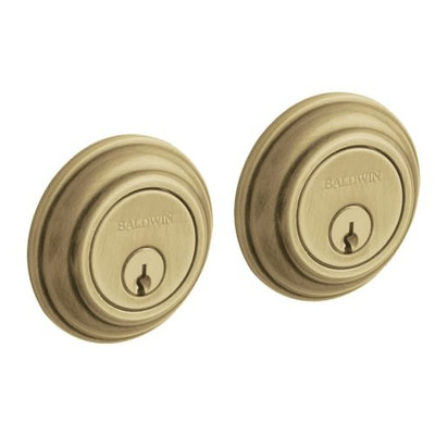 Baldwin 8232033 8232 Traditional Style Double Cylinder Deadbolt, Vintage Brass