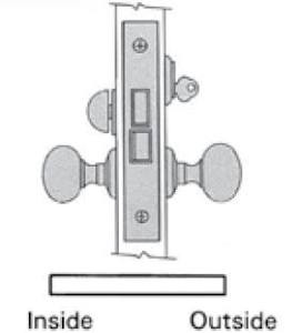 Baldwin 6812031RR 6812 031 RR 2 B/S ENTR. MORT. LOCK