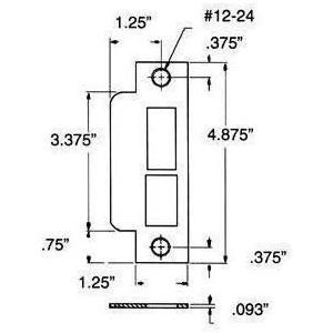 Baldwin 6340003 Estate 6340.003.L Lifetime Polished Brass Strike