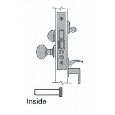 Baldwin 6021055RLS 2.75 Backset Entry Handled Lever Mortise Lock