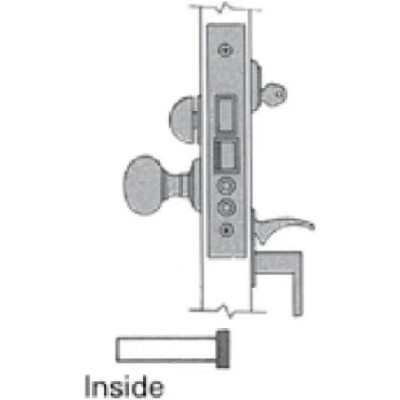 Baldwin 6021112R 2.75 Backset Entry Handled Lever Mortise Lock