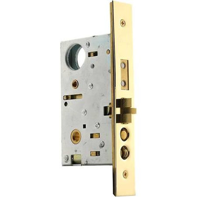 Baldwin 6001003RLS 6001.003.RLS Right Handed Lever Entrance Mortise Lock with 2-3/4-Inch Backset, Lifetime Polished Brass