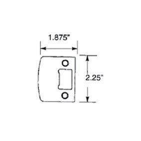 Baldwin 5300102EFLS 5300 102 EFLS 1.375 LIP EXTENDED FULL LIP STRIKE