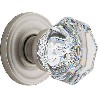 Baldwin 5080150MR  Pair of Fillmore Estate Door Knobs without Rosettes, Satin Nickel