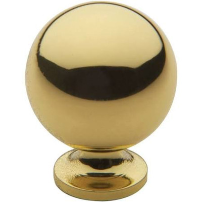 Baldwin 4960030  Round Cabinet Knob in Bright Brass