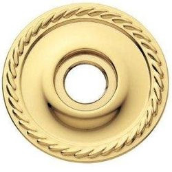Baldwin 5004003 5004 Pair of Estate Rosettes for Passage Functions, Lifetime Polished Brass