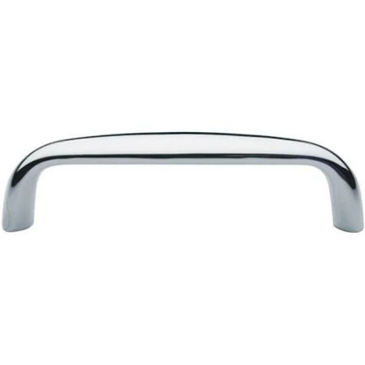 Baldwin 4480260 4480 4 Inch Center to Center Solid Brass Handle Pull from the Oval Colle, Polished Chrome
