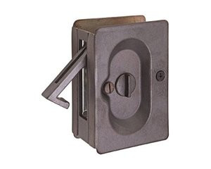 Emtek 2102US10B 3-1/2" Height Solid Brass Privacy Pocket Door Lock Oil Rubbed Bronze