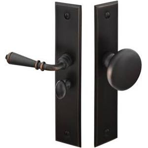 Emtek 2291US10BLH EMT 2291 US10B LH RECTANGULAR STYLE SCREEN DOOR LOCK