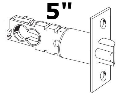 SCHLAGE 16132605 16-132 5" Replacement Deadlatch with Square Corner 1 1/8" x 2 1/4" Facep, Polished Brass