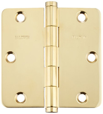 Baldwin 1435031I  Radius Mortise Hinge, Unlacquered Bright Brass