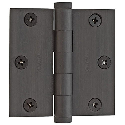 Baldwin 1030102I  Square Mortise Hinge, Oil Rubbed Bronze