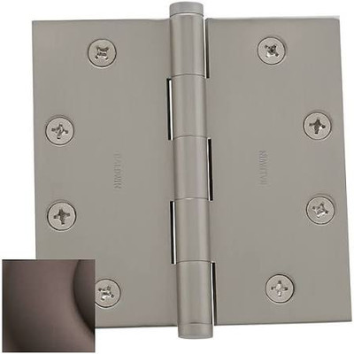 Baldwin 1045055I  Square Mortise Hinge, Lifetime Bright Nickel