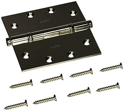 Baldwin 1046055I  Square Ball Bearing Mortise Hinge, Lifetime Bright Nickel
