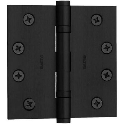 Baldwin 1041190INRP  Non Removable Pin Square Ball Bearing Mortise Hinge, Black