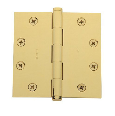Baldwin 1045031I  Square Mortise Hinge, Unlacquered Bright Brass