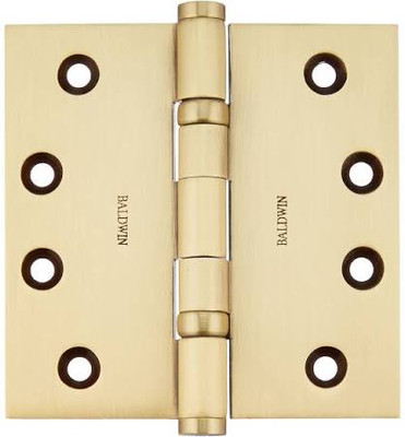 Baldwin 1041060I  Square Ball Bearing Mortise Hinge, Antique Brass with Brown