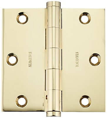 Baldwin 1035003INRP  Square Mortise Hinge with Non Removable Pin, Lifetime Brass