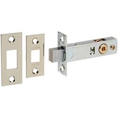 Baldwin 0418055LTP  Mortise Door Bolt Less Turn Piece, Lifetime Bright Nickel