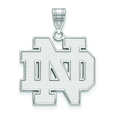 LogoArt SS004UND Sterling Silver University Of Notre Dame Large Pendant.