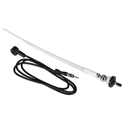 BOSS AM/FM MAST ANTENNA-WHITE BOSS AUDIO SYSTEMS MR ANT 12W