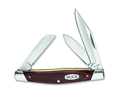 BUK 371 STOCKMAN-3 BLADE KNIFE BUCK 0371BRS/5718