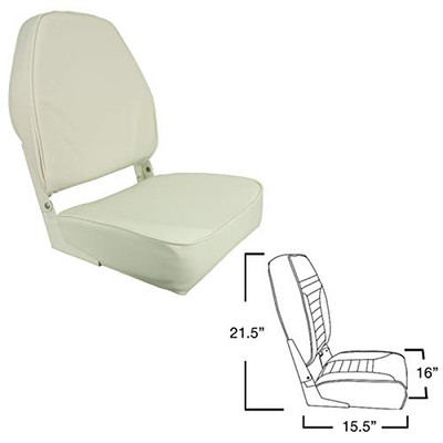 SPRINGFIELD 5608734 SPRI HIGH-BK FLD SEAT WHITE
