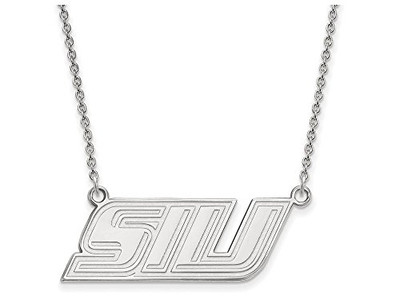 LogoArt SS009SIU-18 Sterling Silver LogoArt Southern Illinois University Small Pendant w/Neckla