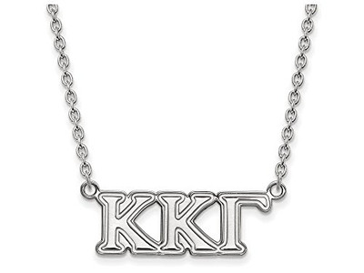 LogoArt SS007KKG-18 Sterling Silver LogoArt Kappa Kappa Gamma Medium Pend w/Necklace