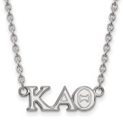 LogoArt SS007KAT-18 Sterling Silver LogoArt Kappa Alpha Theta Medium Pend w/Necklace